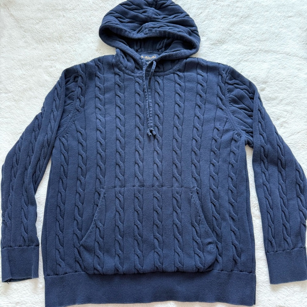 Brooks Brothers men navy cotton sweater size XL
